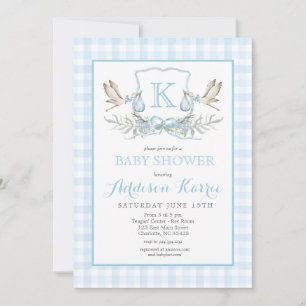 Invitation Baby shower de cigogne, Invitation de c