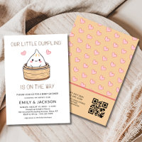 Baby shower de code QR mignon