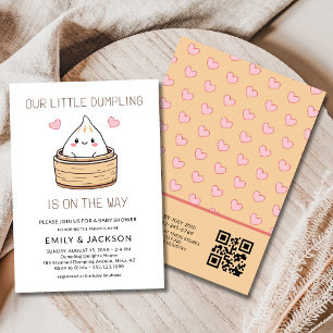 Invitation Baby shower de code QR mignon