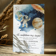 Baby shower de compte des planètes spatiales