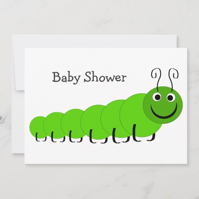 Invitation Baby shower de conception d'insectes de chenille v (Devant)