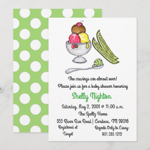 Invitation Baby shower de conserves au vinaigre et de crème