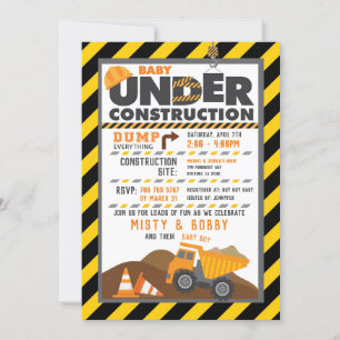 Invitation Baby shower de construction