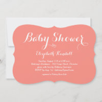 Invitation Baby shower de corail