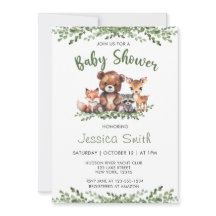 Baby shower DE COULEUR D'EAU DES ANIMAUX DE LA BOI