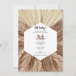 Invitation Baby shower de couleurs neutres rustiques chaudes