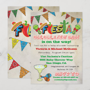 Invitation Baby shower de couples de fêtes mexicai
