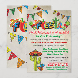 Invitation Baby shower de couples de fêtes mexicai