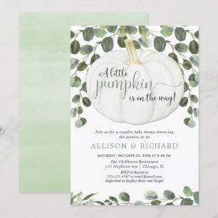 Invitation baby shower de couples mixtes non-sexiste Citrouil