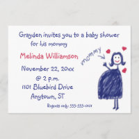 Invitation Baby shower De Crayon D'Un Enfant