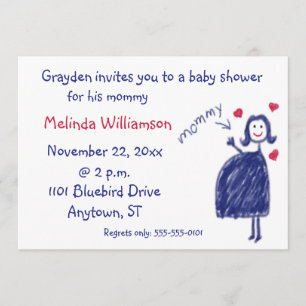 Invitation Baby shower De Crayon D'Un Enfant