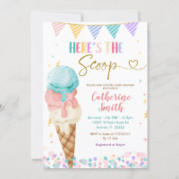 Baby shower de crème glacée Pastel Summer