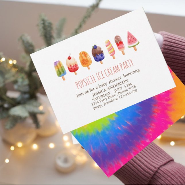 Invitation baby shower de crème glacée Popsicle (Créateur téléchargé)