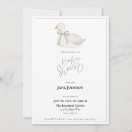 Invitation baby shower de cygne