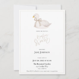 Invitation Baby shower de cygne