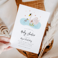 Invitation Baby shower de cygne