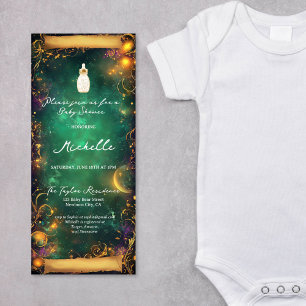 Invitation Baby shower de défilement de forêt enchantée en gr