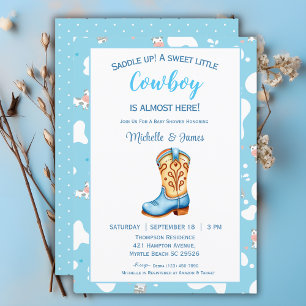 Invitation Baby shower de démarrage Little Cowboy