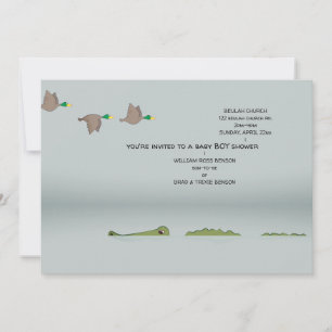Invitation Baby shower de dessin animé Canards & Gator
