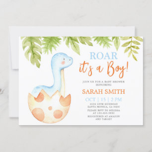 Invitation Baby shower de Dinosaur