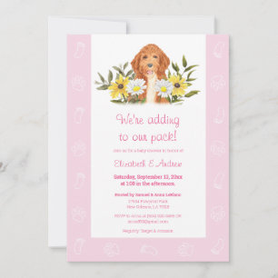 Invitation Baby shower de Doodle Dog Rose