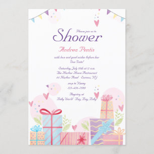 Invitation Baby shower de douche d'amour