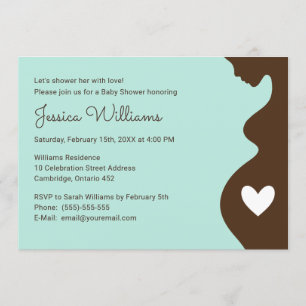 Invitation Baby shower de femme enceinte moderne -