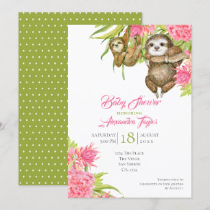 Invitation Baby shower de fentes personnalisé