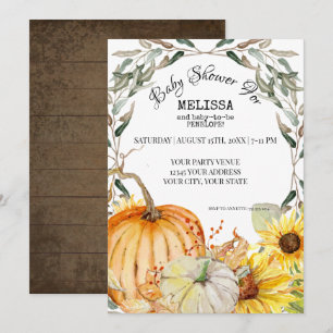 Invitation Baby shower de feuillage de tournesol de ferme Cit