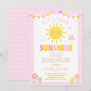 Invitation Baby shower de fille d'invitation de baby shower