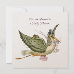 Invitation BABY SHOWER DE FILLE STORL, Champagne blanc rose
