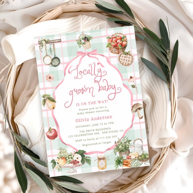 Invitation Baby shower de filles cultivées localement (Créateur téléchargé)