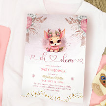 Baby shower de filles Woodland d'hiver
