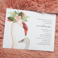 Baby shower de Flamant rose maman et bébé