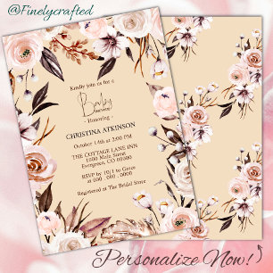 Invitation Baby shower de Fleur sauvage Boho Nature personnal