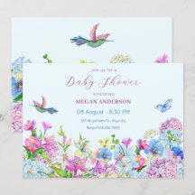 Baby shower de fleurs bleu violet