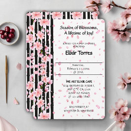 Invitation Baby shower de fleurs de cerisiers Sakura Spring