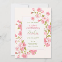 Baby shower de fleurs de sakura rose