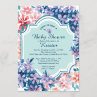 Baby shower de fleurs d'hydrangée rose et violet