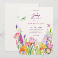 Baby shower de fleurs irlandaises d'aquarelle