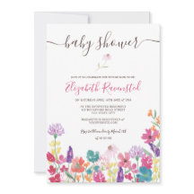 Baby shower de fleurs sauvages séchées en été