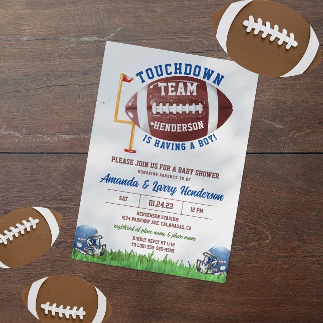 Invitation Baby shower de football (Créateur téléchargé)