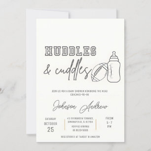 Invitation Baby shower de football de Kickoff pour bébé perso