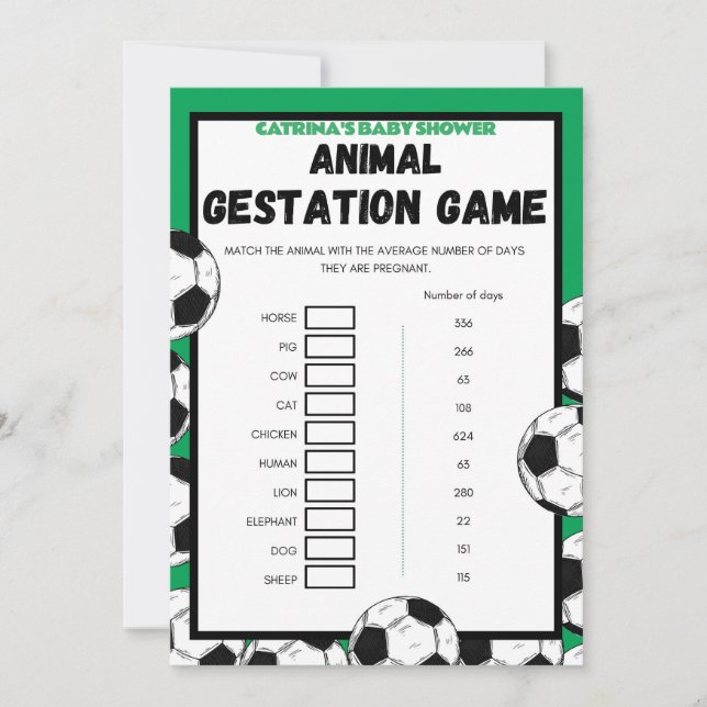 Invitation Baby shower de football, Football - Nom modifiable (Devant)