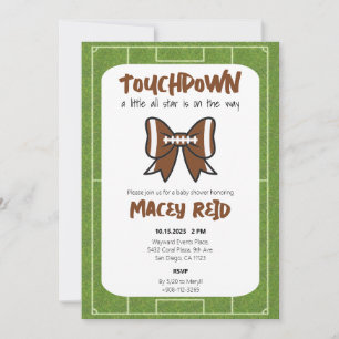 Invitation Baby shower de football Tailgate
