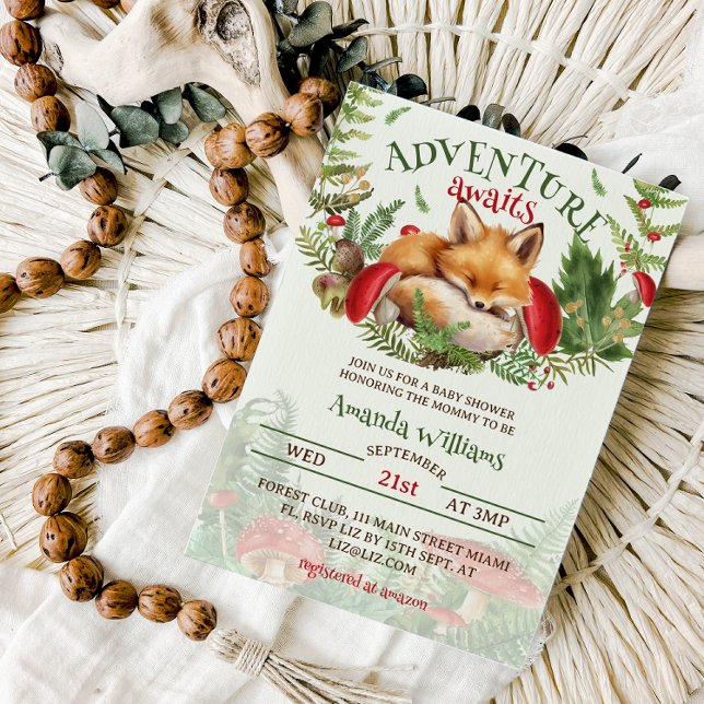 Invitation Baby shower de Fox Woodland (Créateur téléchargé)