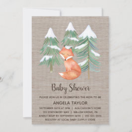 Invitation Baby shower de Fox Woodland