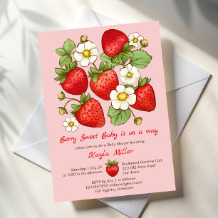 Invitation Baby shower de fraise Berry