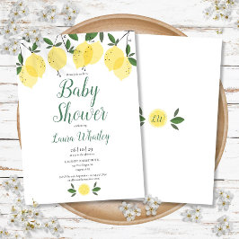 Invitation Baby shower de fruits citronné moderne
