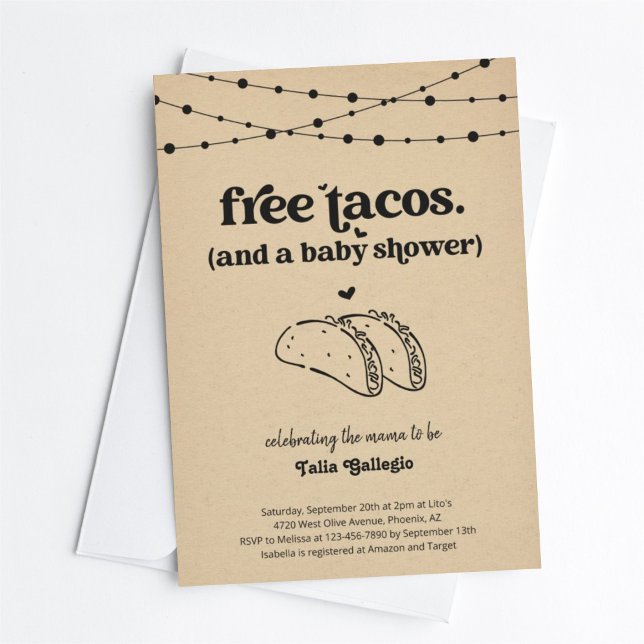 Invitation Baby shower de Funny Taco Couple (Créateur téléchargé)